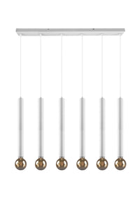 Lampada a Sospensione da Interno  E27 in Metallo Bianco Opaco