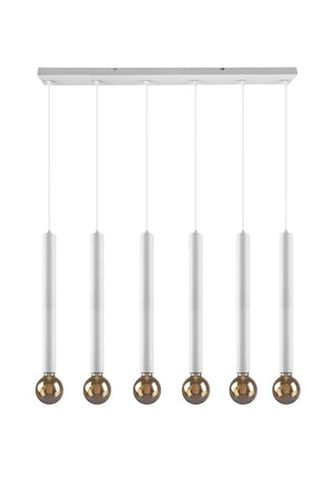 Lampada a Sospensione da Interno  E27 in Metallo Bianco Opaco