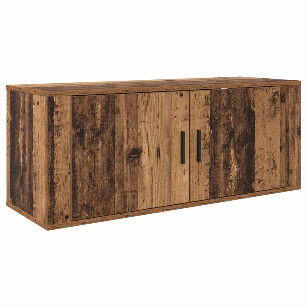 Set Mobile TV da Parete 2 pcs Legno vecchio 100 x 34,5 x 40 cm