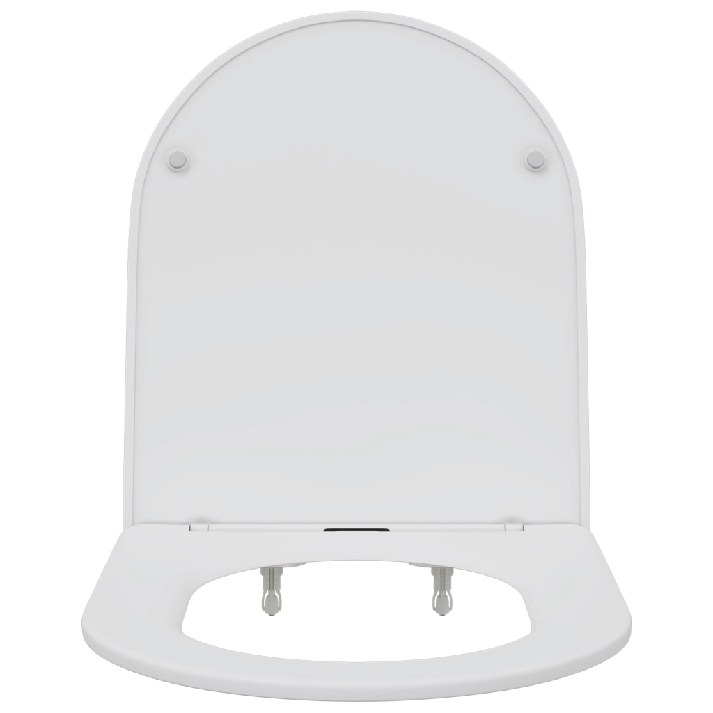 Sedile per Toilette con Chiusura Rapida e Soft Close in Duroplast Bianco