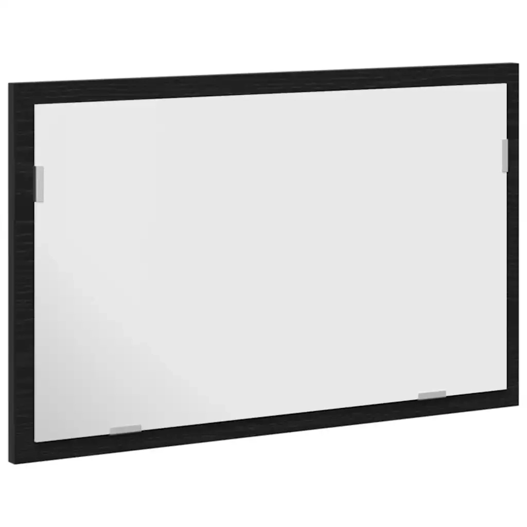 Specchio da Bagno con Luci LED-Specchio per Bagno Rovere Nero 60x8,5x37 cm