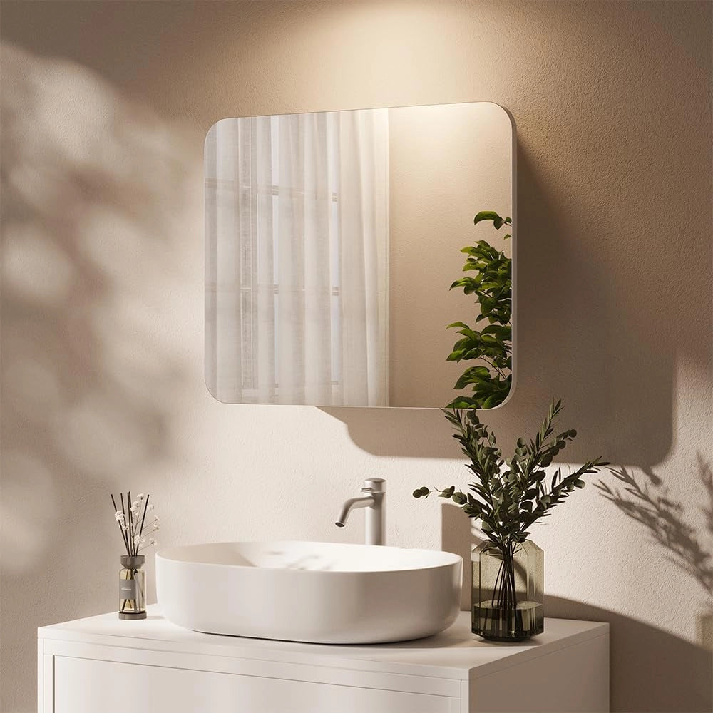 Specchio contenitore bagno Zino, Bianco, 60 x 50 cm con ripiani, Ordine ed eleganza per ogni bagno