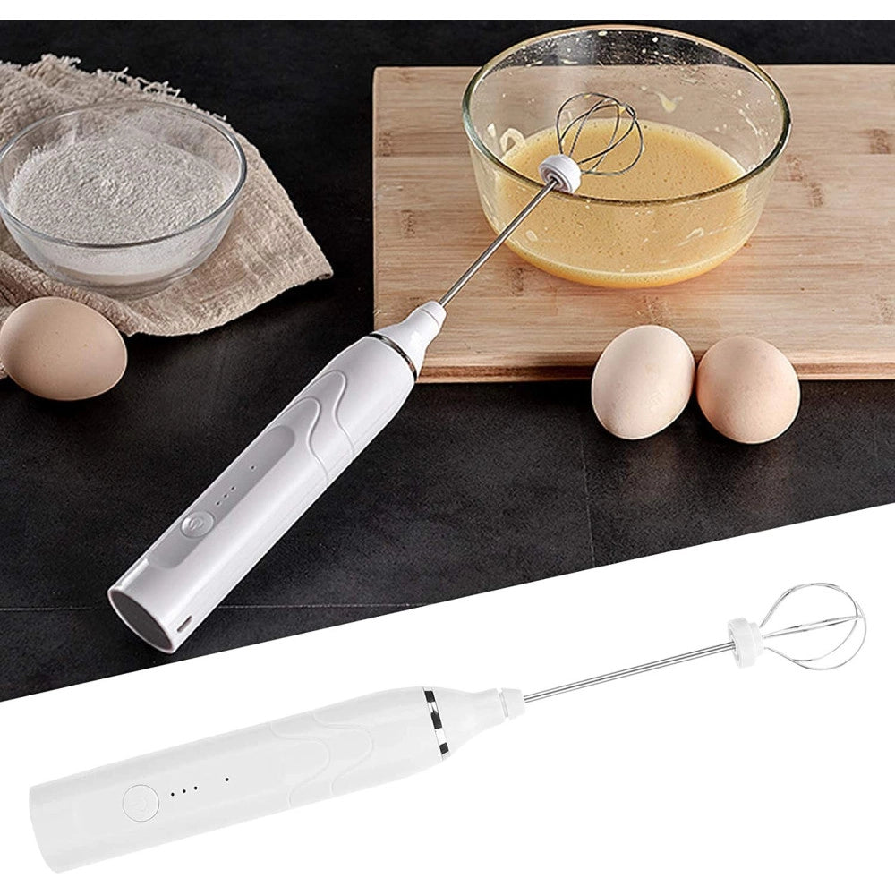Trade Shop - Mini Miscelatore Agitatore Q-jb31 Doppia Testa Frullino Per Caffè Latte Uova -