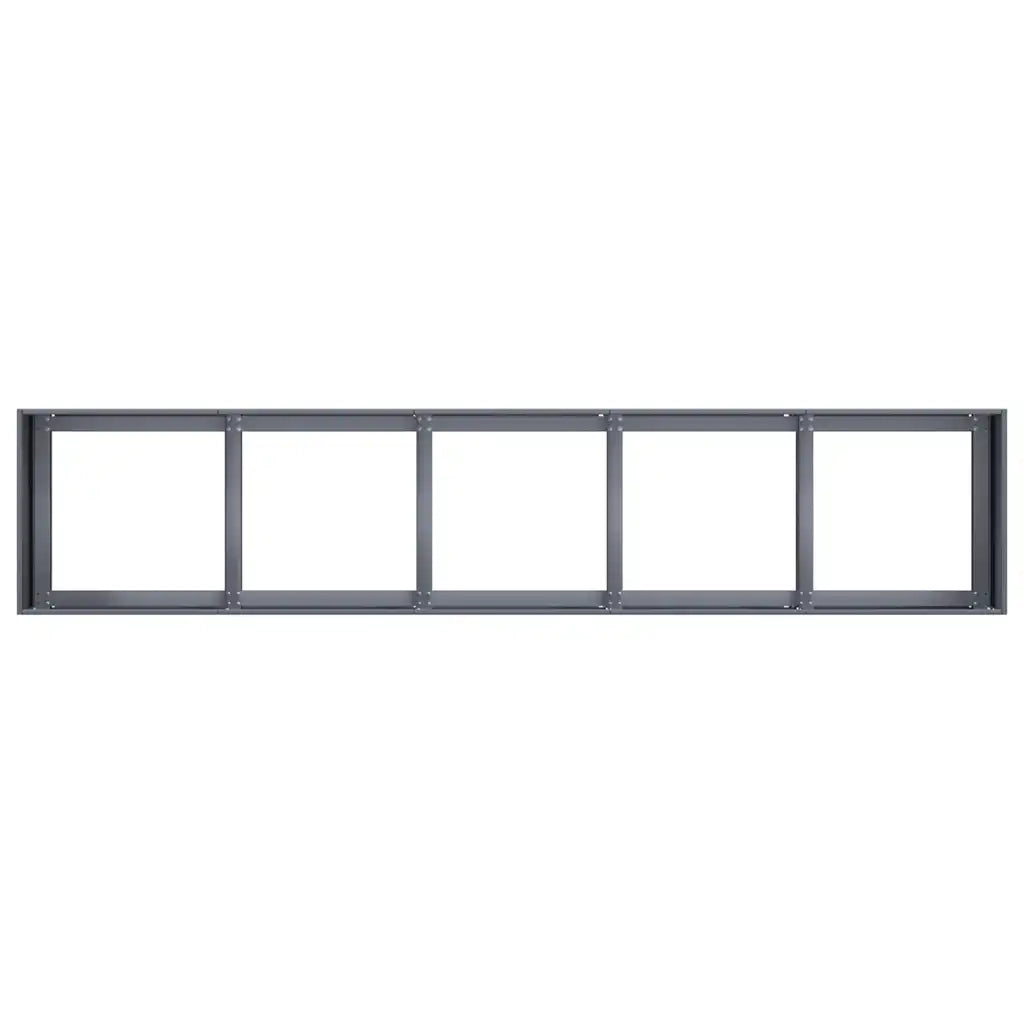 Fioriera Antracite 200x40x40 cm Acciaio laminato a freddo 860684