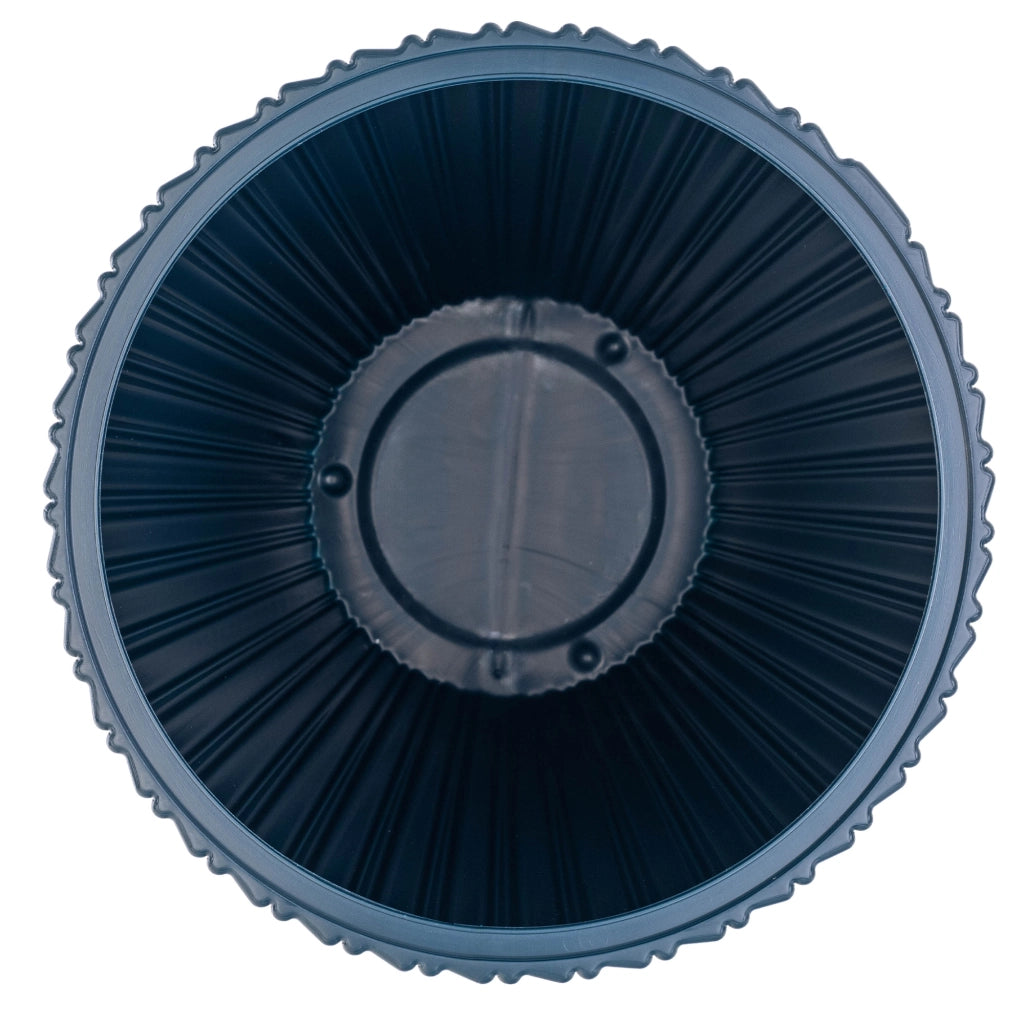 Vaso da fiori KADAX 30 cm, coperchio, inserto, vaso da fiori in plastica blu