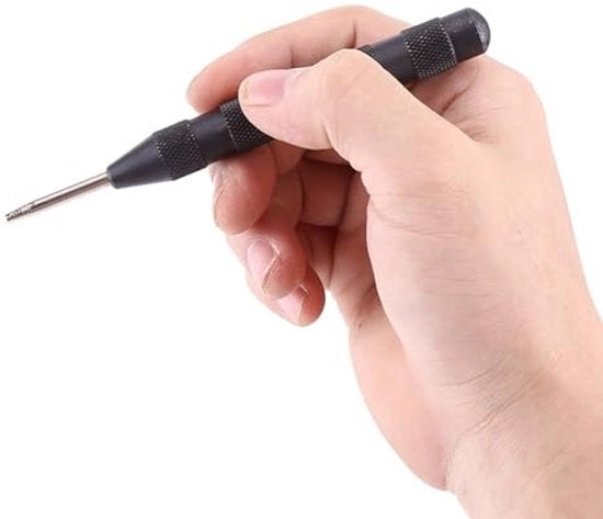 Perforatrice automatica con centro puntatore - Materiale in acciaio di alta qualità - Resistente ai shock - Adatta per metallo/legno/vetro - Incisioni costanti - Centro puntatore