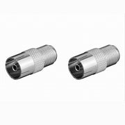 Trade Shop - Connettore Spina Antenna Femmina A Presa Coax Adattatore Tv Coassiale Vite C-094 -