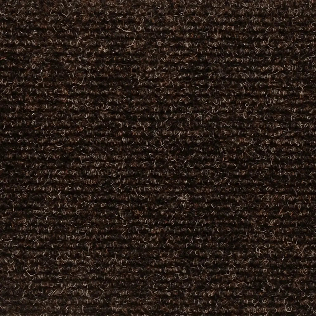 Tappetini per scale autoadesivi 5 pz 56x17x3 cm marrone semicircolari 149688