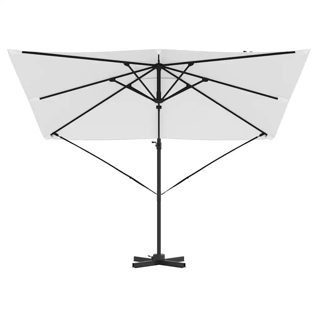 Parasole Roma-Ombrellone da giardino Beige 286 x 284 x 265 cm Alluminio e Poliestere