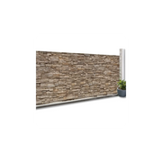IDMarket - Schermo oscurante, 2 x 10 M, motivo pietra marrone, 160 g/m²