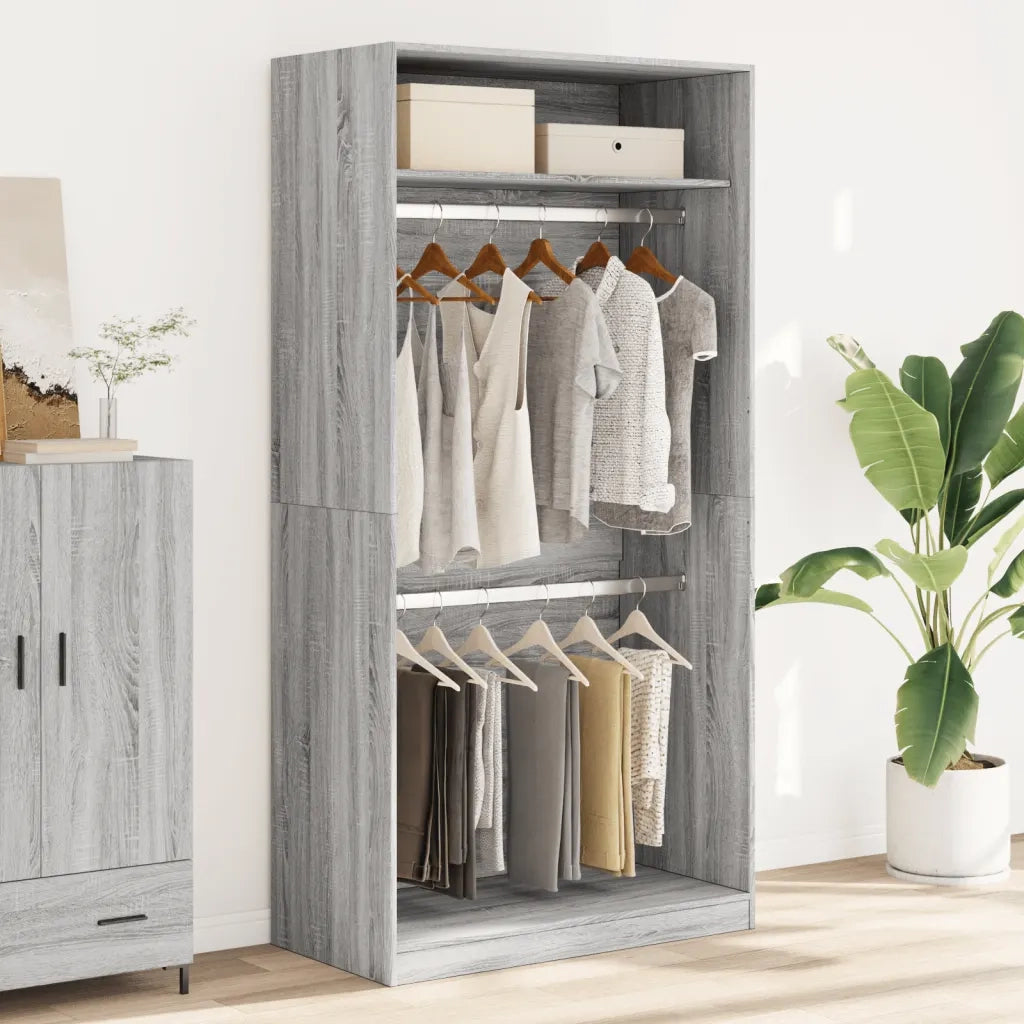 Armadio Grigio Sonoma 100x50x200 cm in Legno Multistrato CFW5093578