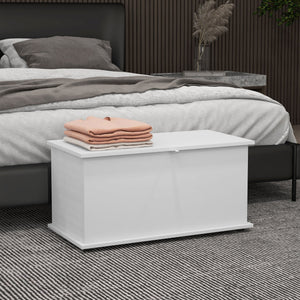 Panca Contenitore Multiuso 80x40x40 cm in Legno Bianco