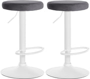 2er Set Barhocker Ponte Samt weiЯ