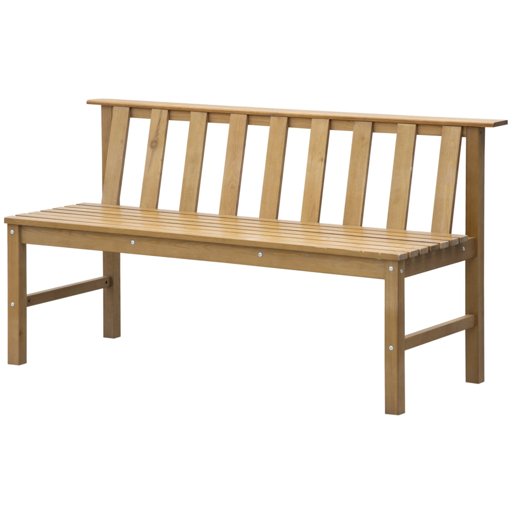 Panchina da Giardino 3 Posti ¨C zephmum ¨C Legno Massello Naturale 144x60x77 cm