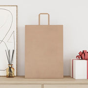 Sacchetti di Carta 250 pz con Manici Marrone 32x17x44 cm 4101818