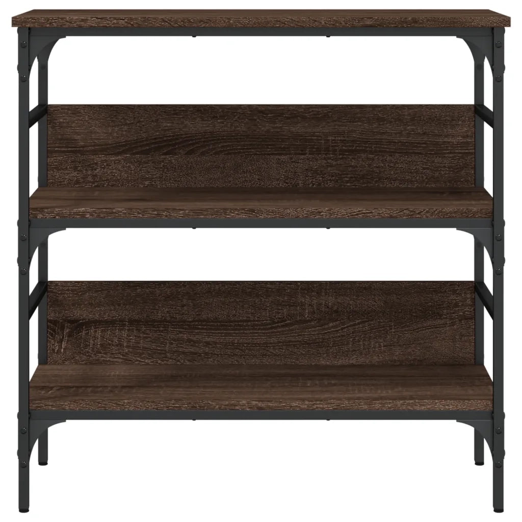 Tavolino Consolle Rovere Marrone 75x32x75 cm Legno Multistrato