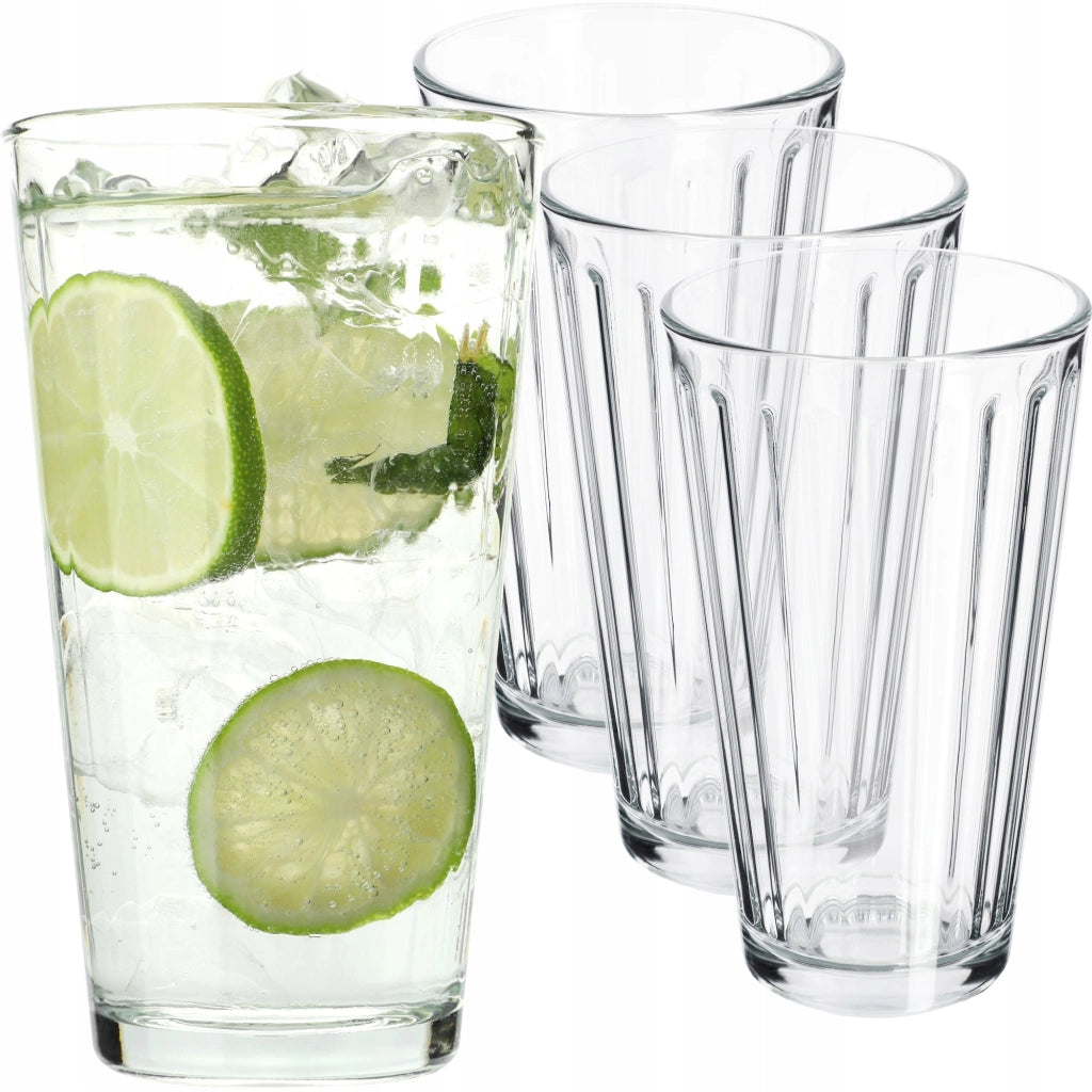 Bicchieri KADAX per bevande, whisky, succhi di frutta, set da 4 bicchieri, 360 ml