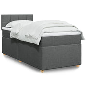 Giroletto a Molle con Materasso Grigio Scuro 80x200 cm Tessuto 3288808