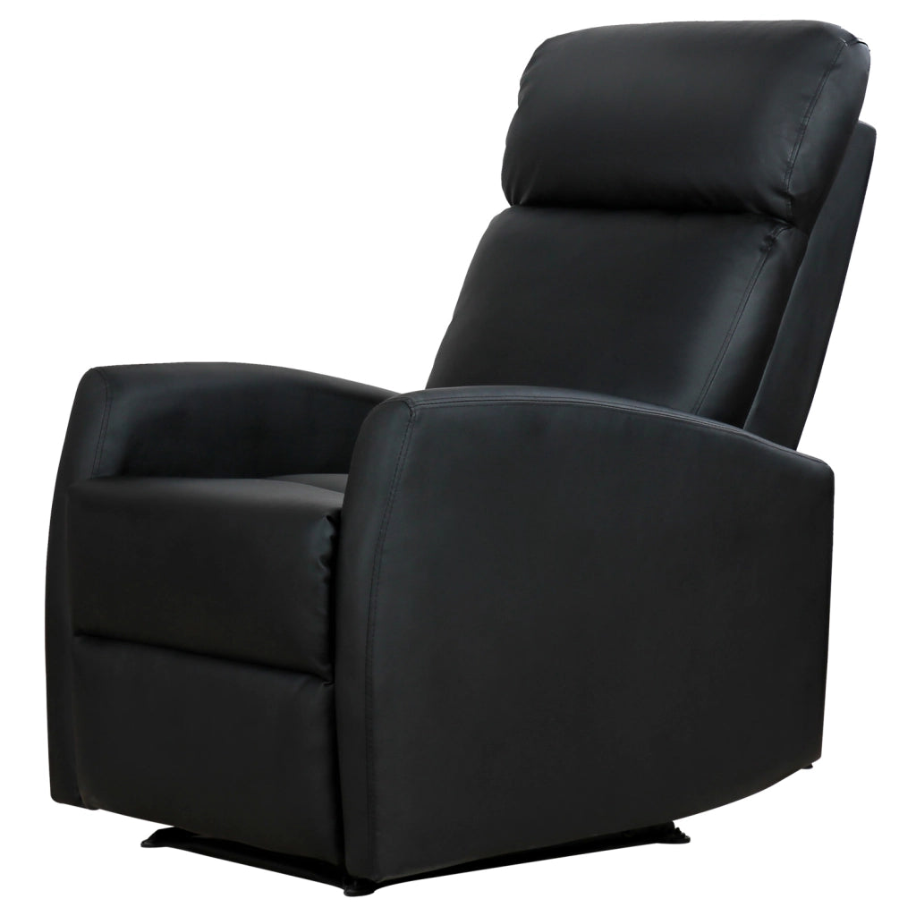 Poltrona Relax Reclinabile Ergonomica in Pelle PU Nera