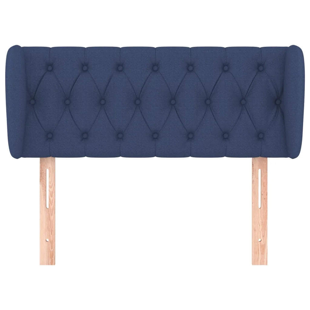 Testiera ad Orecchio Blu 93x23x78/88 cm in Tessuto