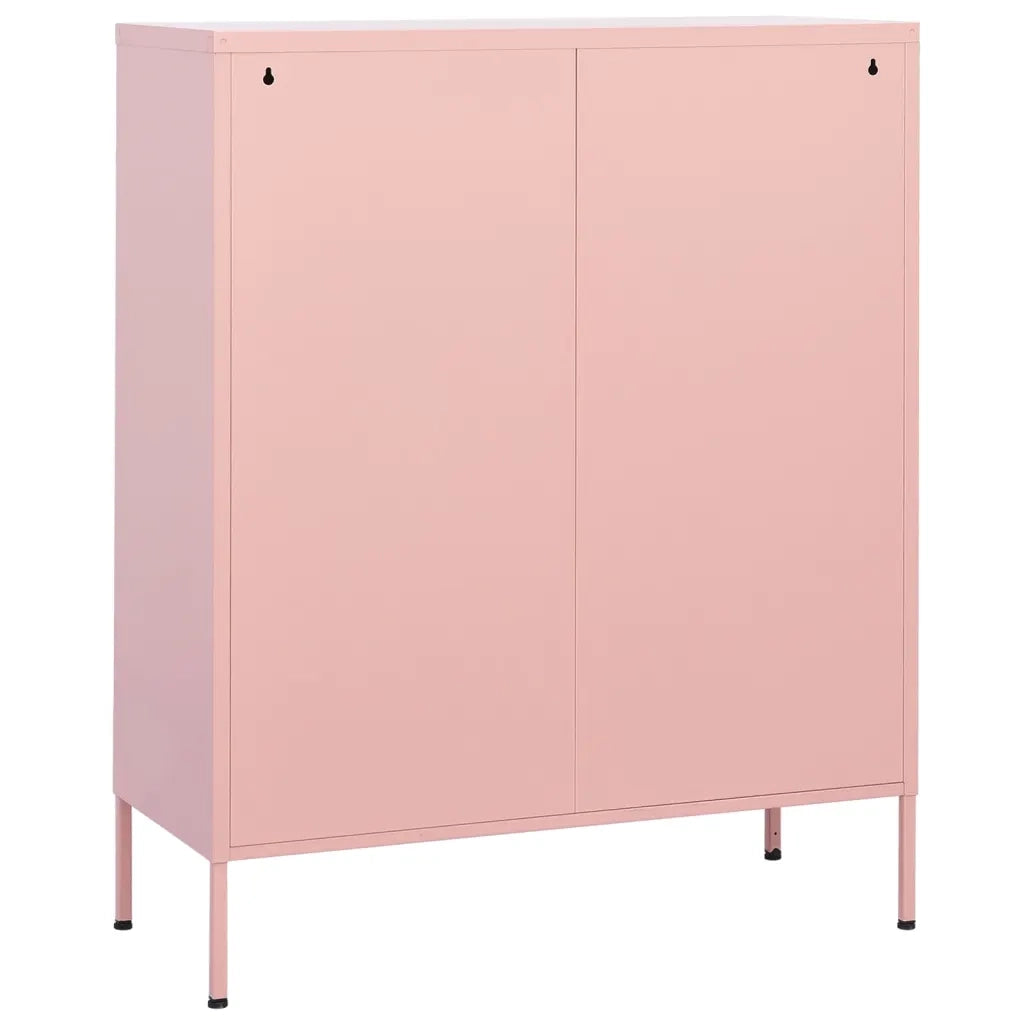 Armadietto Rosa 80x35x101,5 cm in Acciaio 336139