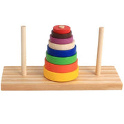 Trade Shop - Set Di Puzzle Legno Anello Colorato Torre Giocattoli Educativi Sviluppo Bambini -