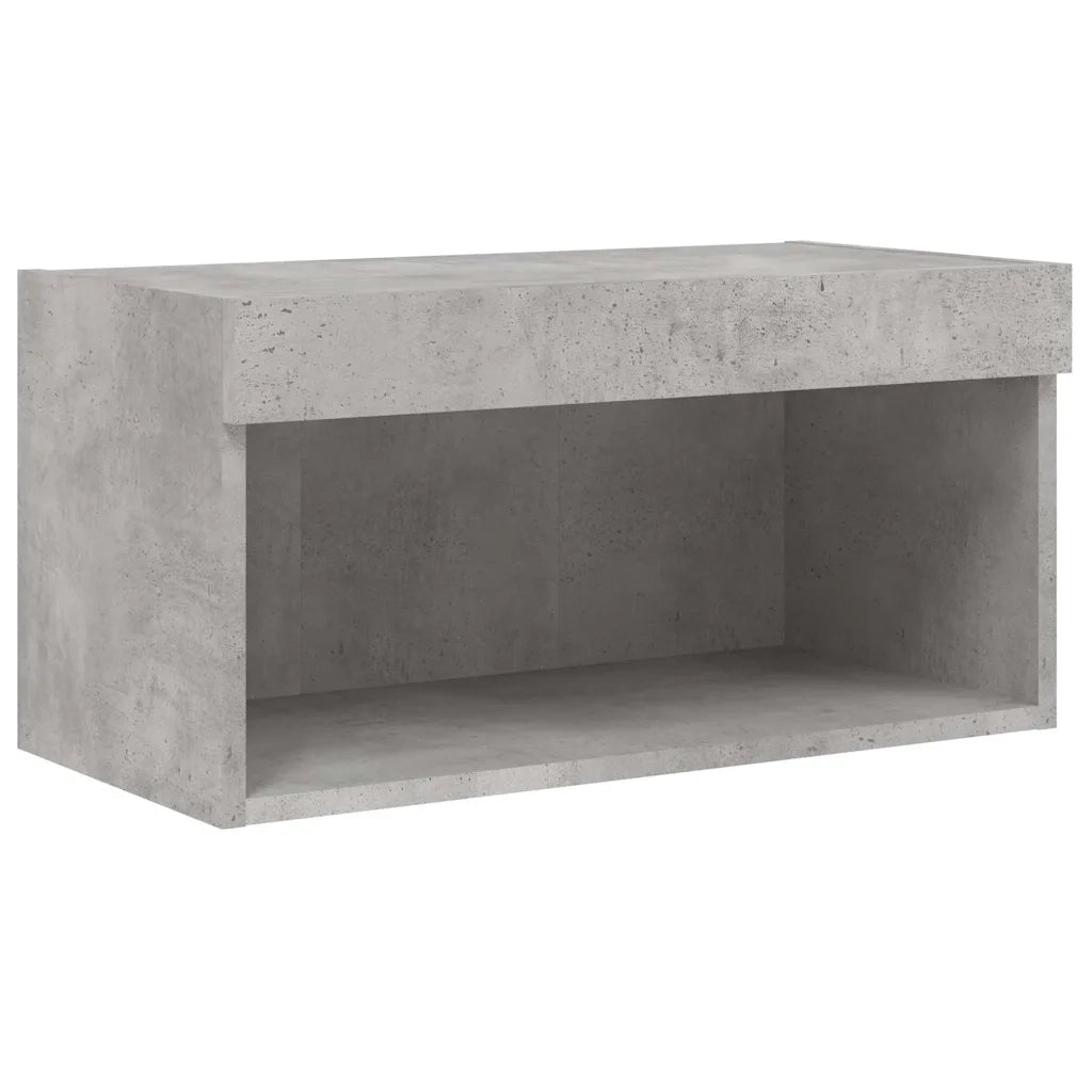 Mobili TV a Muro con LED 6pz Grigio Cemento Legno Multistrato 3216618