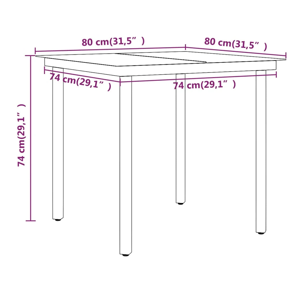 Set da pranzo da giardino 5 pezzi con mobili da esterno e cuscini grigio/nero 02_0014191