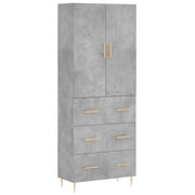 Credenza | Madia | Buffet da pranzo | Armadio da pranzo Grigio Cemento 69,5x34x180 cm in Legno Multistrato