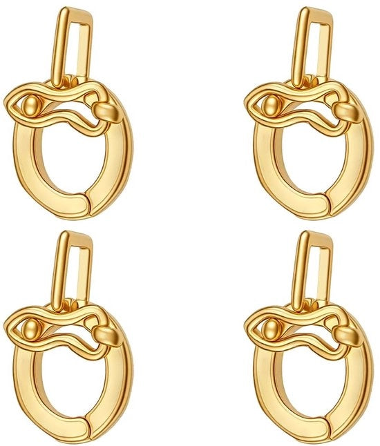 Connettori Armband - 4 Stuks - Verlenging Hangers - Borgtocht Sieraden - Messing - 14 mm - Connettori per Sierade