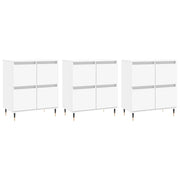 Buffet credenza cassettiera armadio mobile contenitore organizer per cucina soggiorno salotti 3 pezzi legno ingegnerizzato bianco 02_0037006