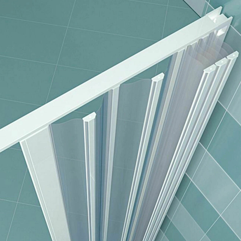 Box doccia Luna 80x80 cm pvc apertura a soffietto angolare