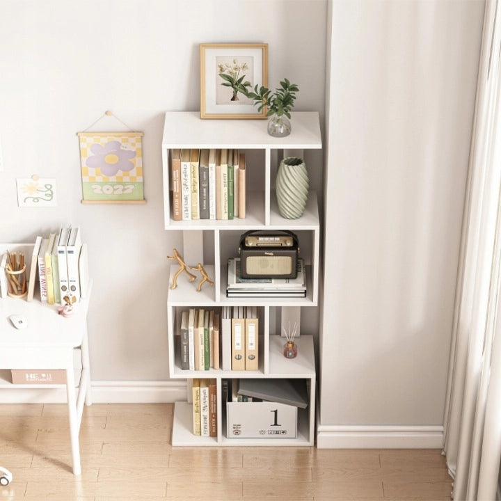 Scaffale aperto bianco scaffale armadio libreria moderno loft 140 cm