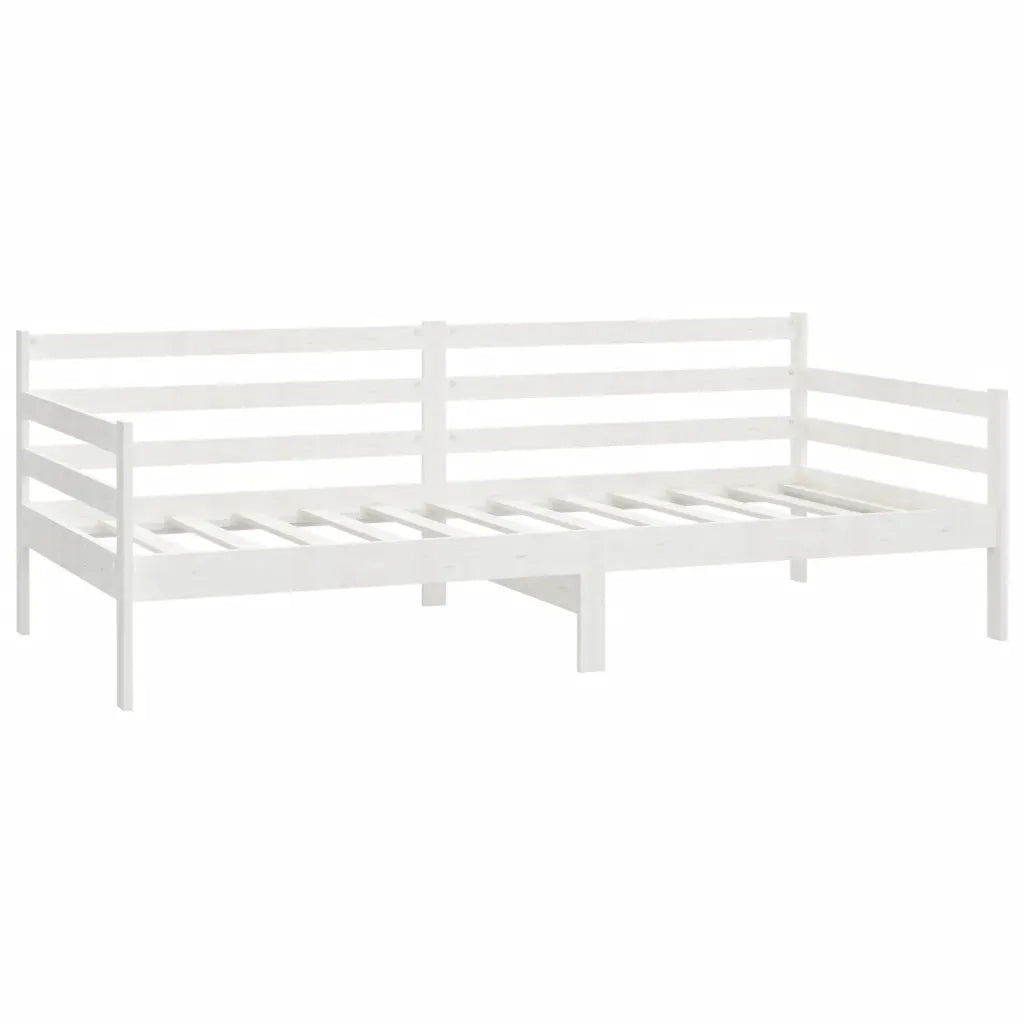 Divano Letto con Materasso-Sofa Letto-Daybed 90x200 cm Bianco in Legno di Pino 998680