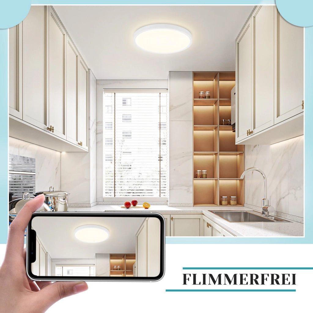 ZMH Lampada da soffitto LED piano 18cm 15W bianco 4000K moderna per cucina corridoio camera letto
