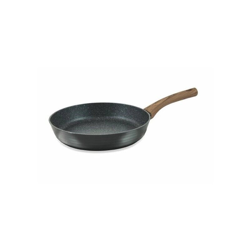PADELLA Ø 26 CM IN ALLUMINIO FORGIATO CON IMPUGNATURA EFFETTO LEGNO FONDO A INDUZIONE