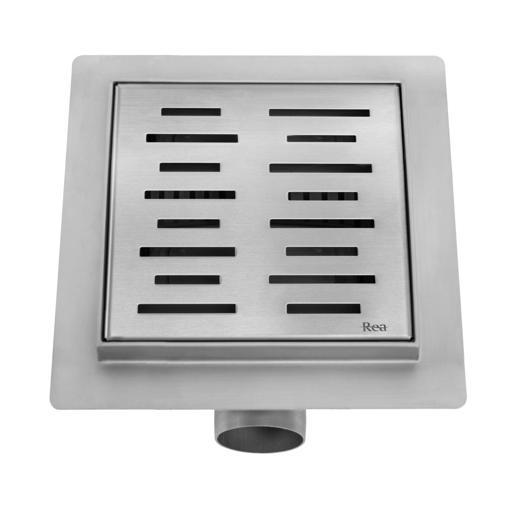 Scarico Lineare Rea Line 150x150 Nickel Brush