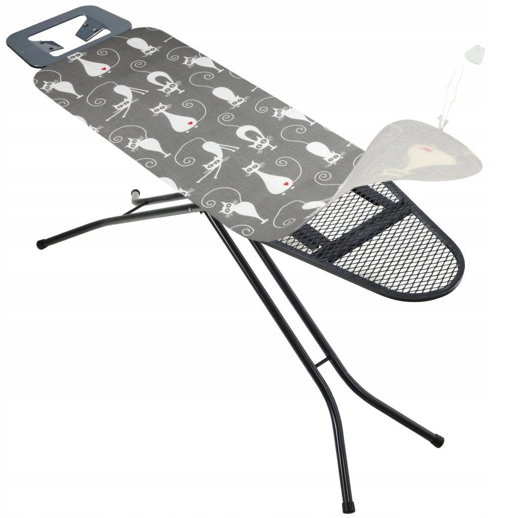 Copriasse da stiro KADAX 130x45 cm, elastico, con stampa gatti.