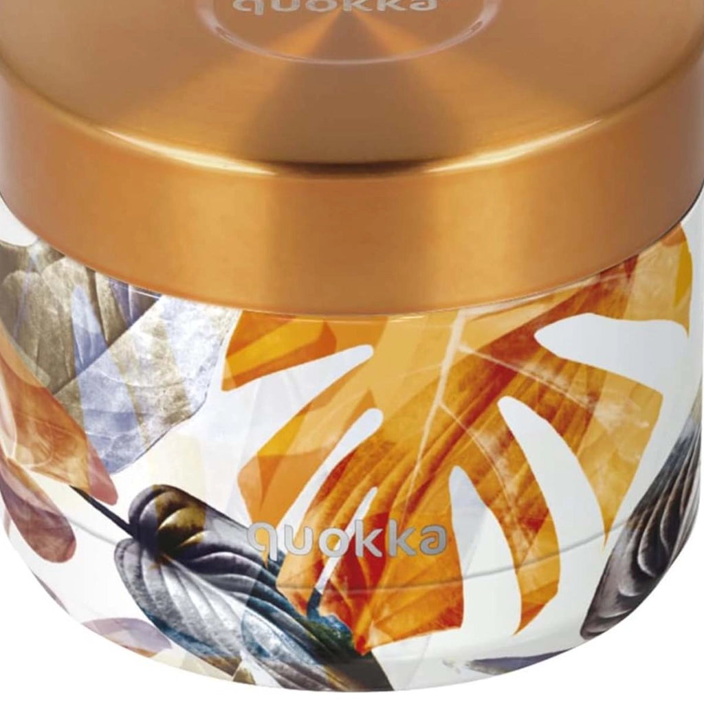 Contenitore Alimentare 360ml Modello Whim con Motivo Autunno Floreale Dorato Quokka