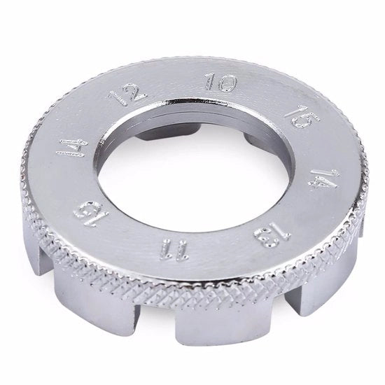 Chiave a stella per bicicletta 8-via - Maniglia a stella in acciaio - Regolatore della ruota - Chiave per ruota - Universale - Diametro 38 mm - Chiave per maniglia a stella