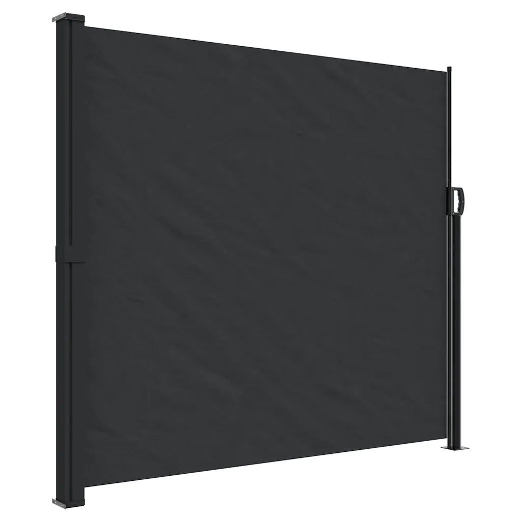 Tenda da Sole Laterale Retrattile Nera 180x300 cm 4004339