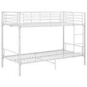 Letto singolo | Letto per adulti | Letto a Castello Bianco in Metallo 90x200 cm