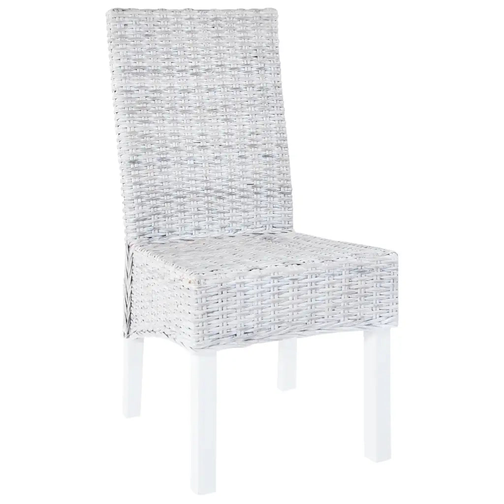 Sedie da Pranzo 4 pz Marrone Scuro in Rattan Kubu e Mango cod mxl 9294