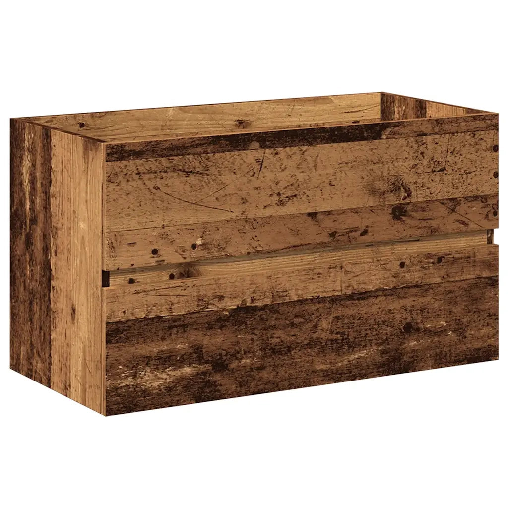 Mobile con Lavabo Integrat-Armadietto da Cucina-Lavandinoo Legno Antico 362626