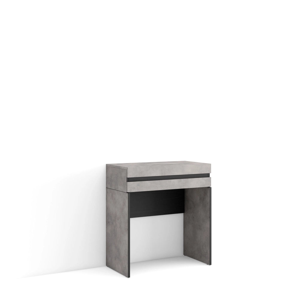 Consolle Ingresso, 70x35x75cm, Con cassetto, Con stoccaggio, grigio cemento RF3442