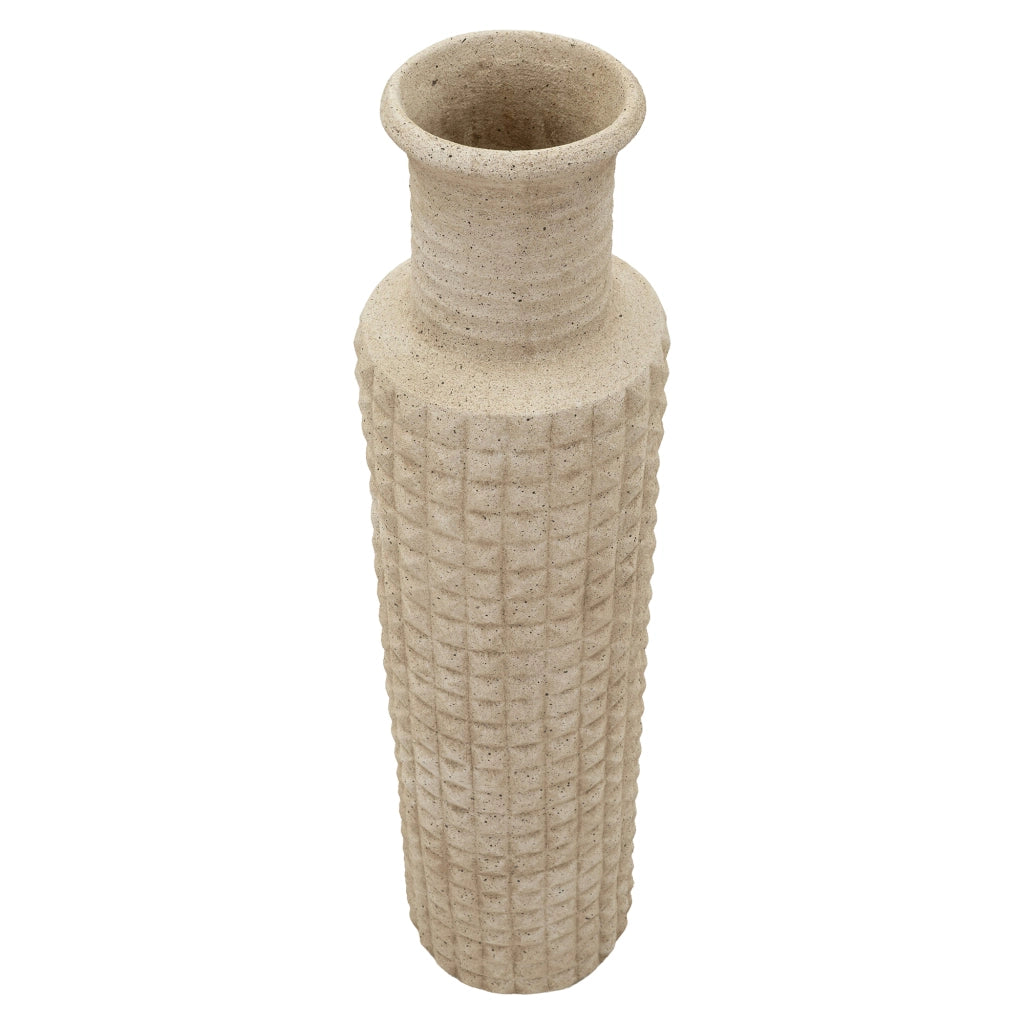 Fati, Vaso Finitura Effetto Sabbia, Beige