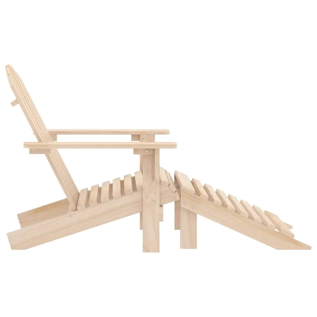 Sedia Giardino | Sedie da Esterno Adirondack con Ottomana Massello di Abete