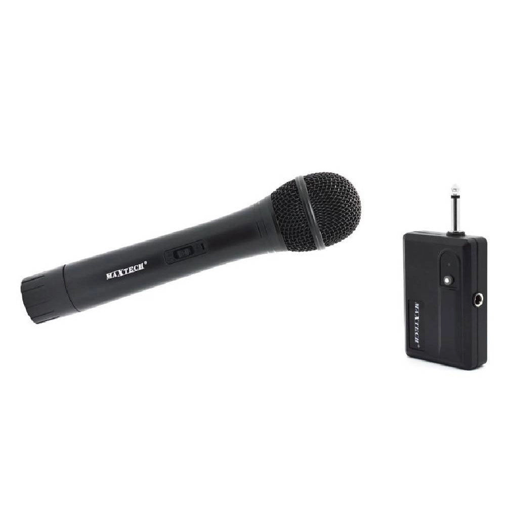 Trade Shop - Microfono Wireless Senza Fili Portatile Ricevitore 2,4ghz Karaoke Mic-08 Maxtech -