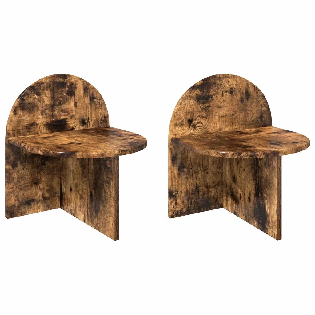 Comodino 2 pcs Rovere Fumo 40 x 35,5 x 45,5 cm
