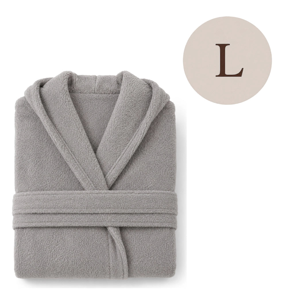 Satotite, Accappatoio 100% Cotone con Cappuccio, Grigio